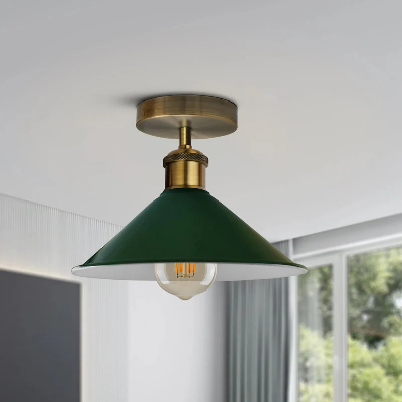 Unterputz Deckenleuchte – Vintage Trichter Deckenlampe Küche | Ø22cm | E27 ~3927