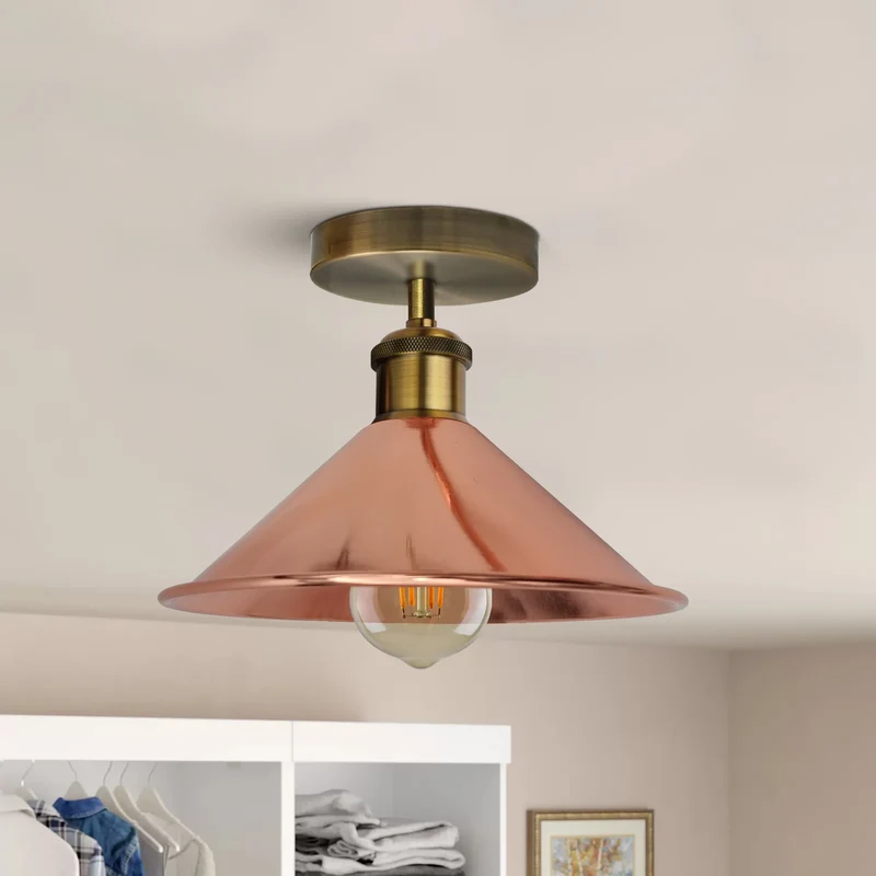 Unterputz Deckenleuchte – Vintage Trichter Deckenlampe Küche | Ø22cm | E27 ~3927