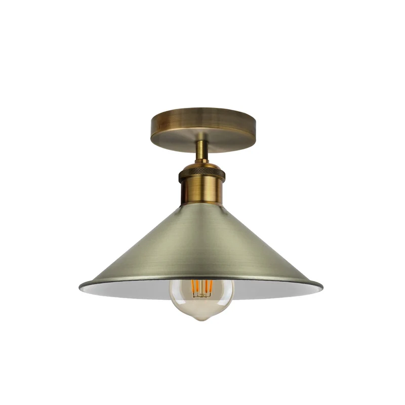 Unterputz Deckenleuchte – Vintage Trichter Deckenlampe Küche | Ø22cm | E27 ~3927