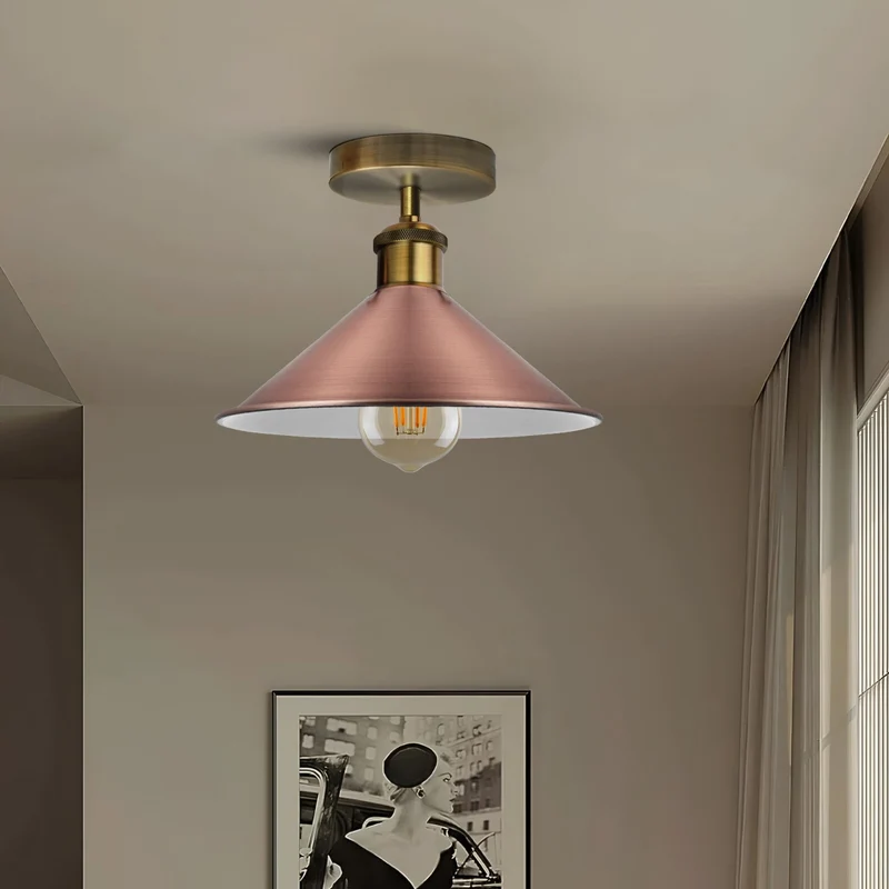 Unterputz Deckenleuchte – Vintage Trichter Deckenlampe Küche | Ø22cm | E27 ~3927