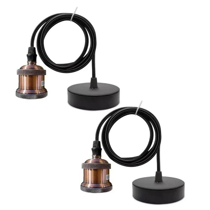 E27 Vintage Pendelleuchte Set | Retro Lampenaufhängung ~3845