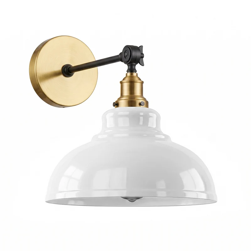 Verstellbare Wandleuchte – Vintage Werkstattlampe Industrie Wandlampe | Ø 29cm | E27 ~4060