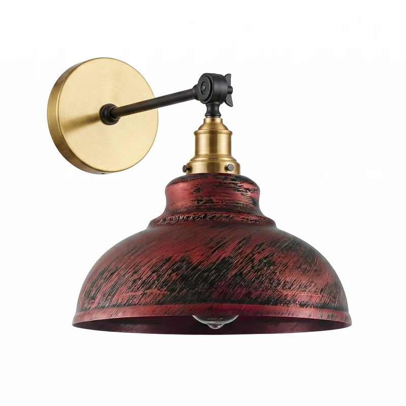 Verstellbare Wandleuchte – Vintage Werkstattlampe Industrie Wandlampe | Ø 29cm | E27 ~4060