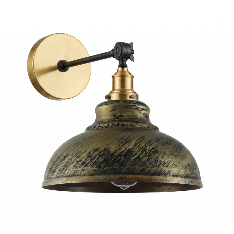 Verstellbare Wandleuchte – Vintage Werkstattlampe Industrie Wandlampe | Ø 29cm | E27 ~4060