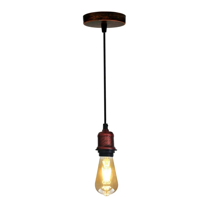 Vintage E27 Pendelleuchte Rustic Red Höhenverstellbar ~3868