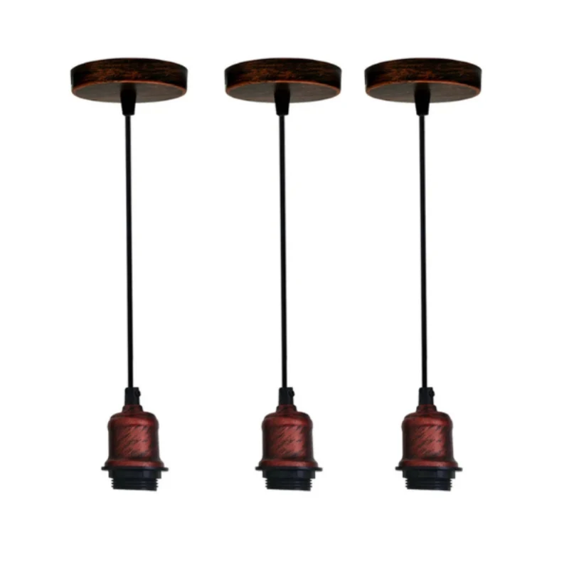 Vintage E27 Pendelleuchte Rustic Red Höhenverstellbar ~3868