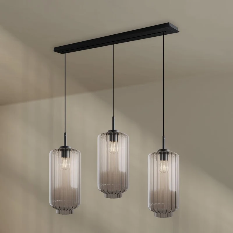 s.luce Velo Esstisch-Pendelleuchte 3-flammig 120cm Ø 18cm