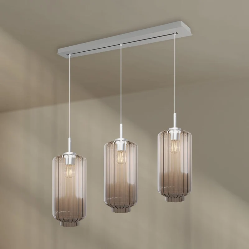 s.luce Velo Esstisch-Pendelleuchte 3-flammig 120cm Ø 18cm