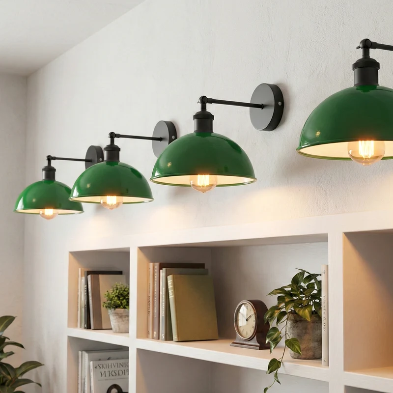 Gelenk Wandleuchte Schwarz – Industrie Loft Nachttisch Leselampe | Ø21cm | E27 ~3924