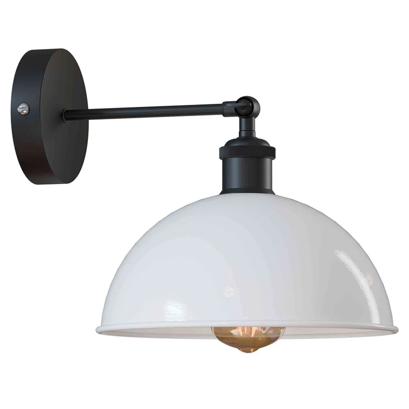 Gelenk Wandleuchte Schwarz – Industrie Loft Nachttisch Leselampe | Ø21cm | E27 ~3924