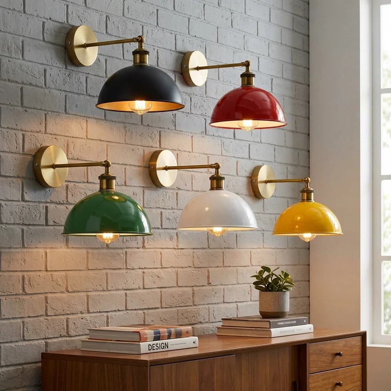 Bauhaus Wandleuchte – Vintage Gelenk Wandlampe Industrial | Ø 21cm | E27 ~3923