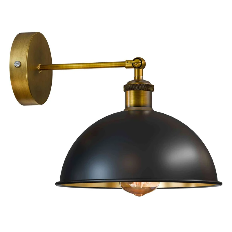 Bauhaus Wandleuchte – Vintage Gelenk Wandlampe Industrial | Ø 21cm | E27 ~3923