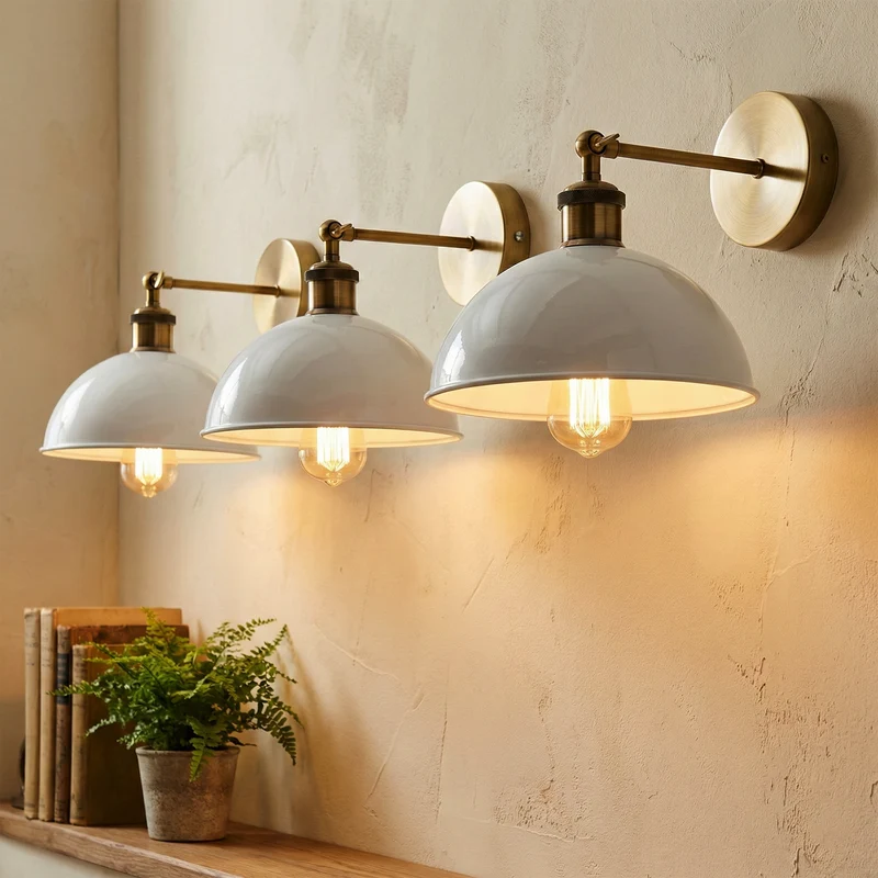 Bauhaus Wandleuchte – Vintage Gelenk Wandlampe Industrial | Ø 21cm | E27 ~3923