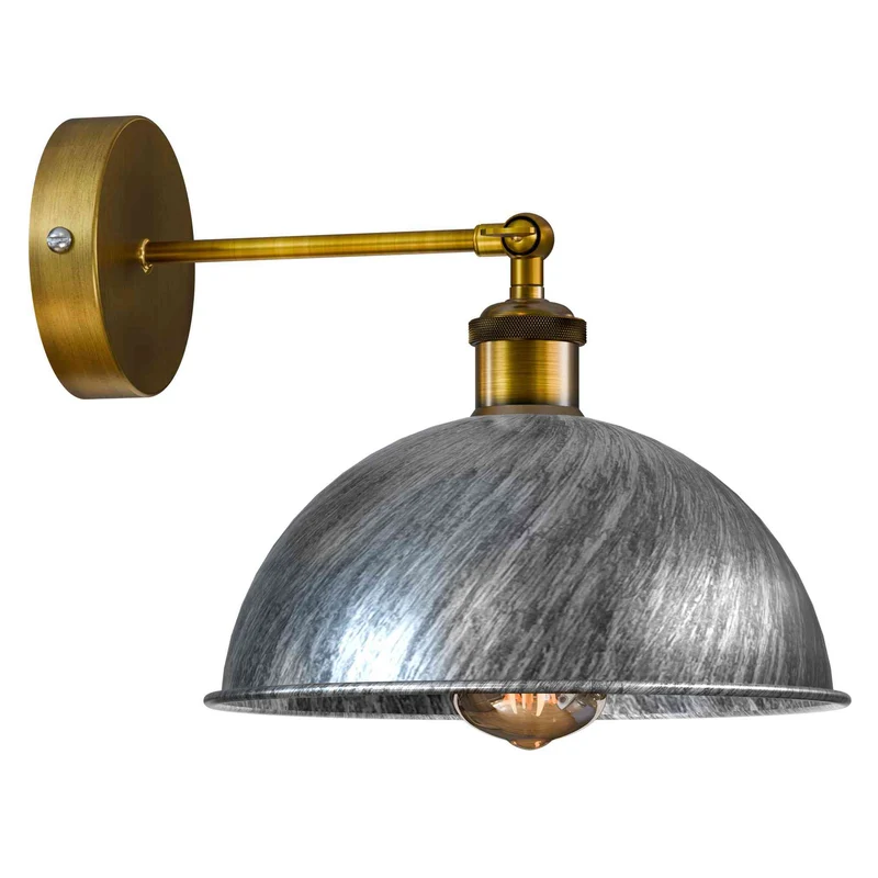 Bauhaus Wandleuchte – Vintage Gelenk Wandlampe Industrial | Ø 21cm | E27 ~3923
