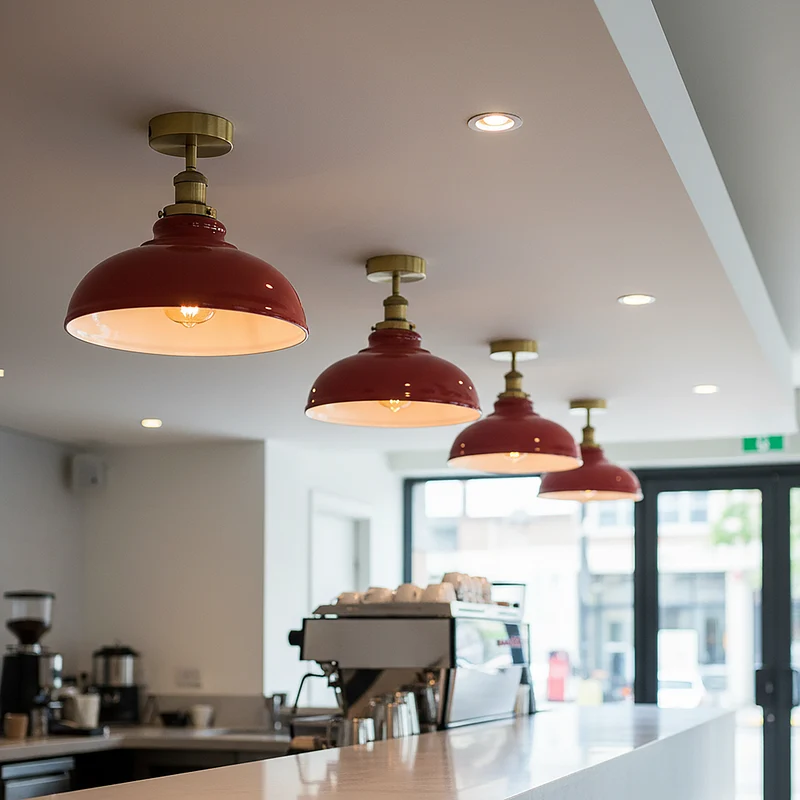 Industrie Deckenleuchte – Vintage Unterputz Halbschalen Lampe | Ø29cm | E27 ~3922