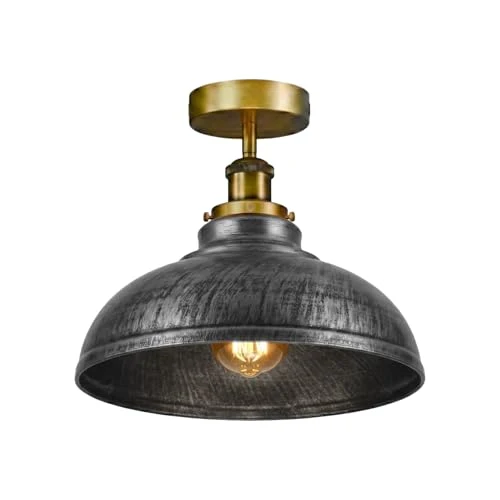 Industrie Deckenleuchte – Vintage Unterputz Halbschalen Lampe | Ø29cm | E27 ~3922