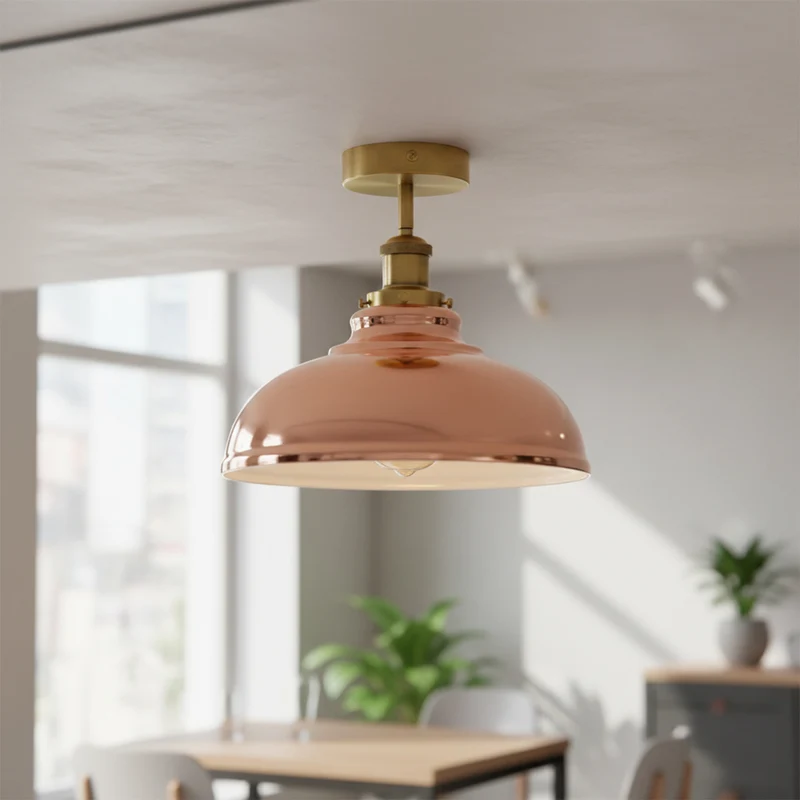 Industrie Deckenleuchte – Vintage Unterputz Halbschalen Lampe | Ø29cm | E27 ~3922
