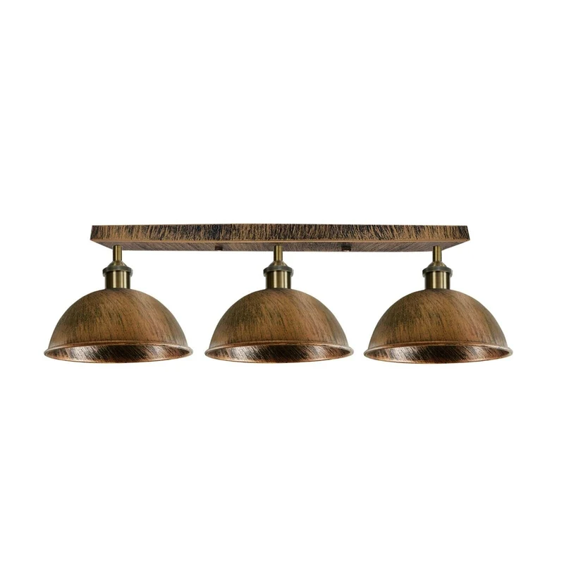 Industrie Billardleuchte – 3-flammiger Vintage Deckenbalken ~3915