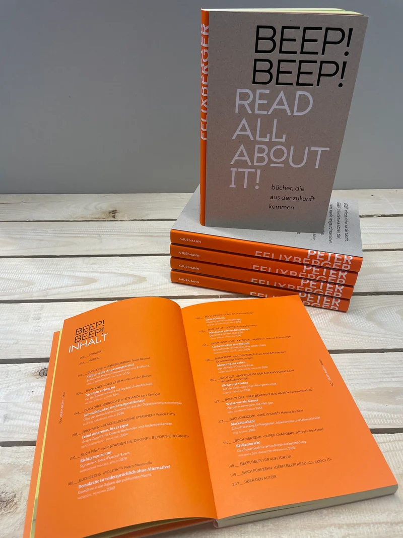 BEEP! BEEP! Read all about it! Bücher, die aus der Zukunft kommen.