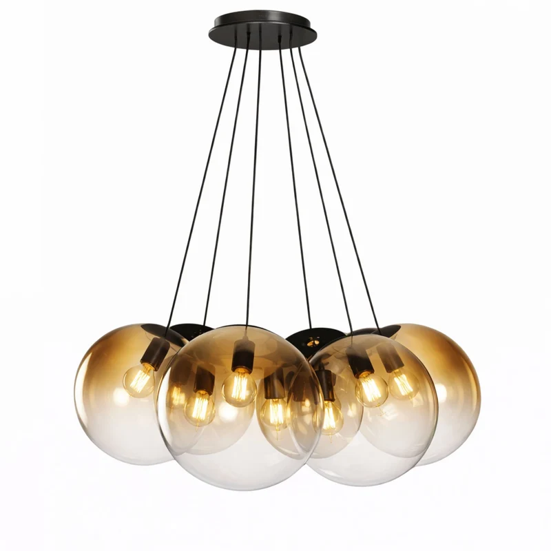 s.luce Orb Cluster Mehrfach-Hängelampe 7-flammig 7x30cm