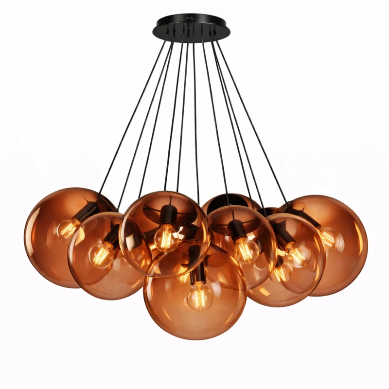 s.luce Orb Cluster Glas-Pendelampe 13-flammig 13x30cm