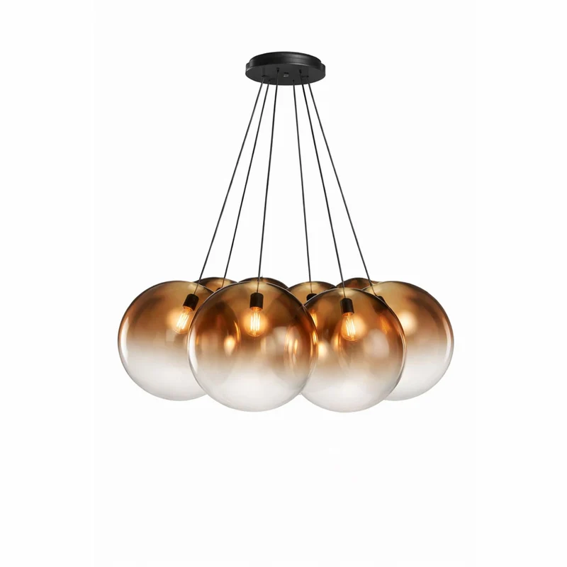 s.luce Orb Cluster Glas-Hängelampe 7-flammig 7x50cm