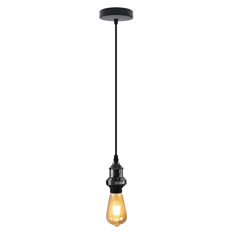 Retro E27 Lampenfassung Pendelleuchte Höhenverstellbar ~3647