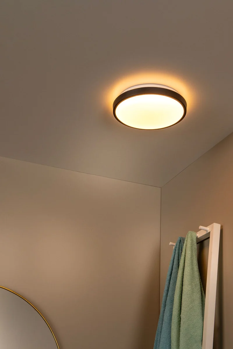 LED-Deckenleuchte Dasher rund Ø 29,3cm mit Bewegungsmelder IP44 2700K Warmweiß
