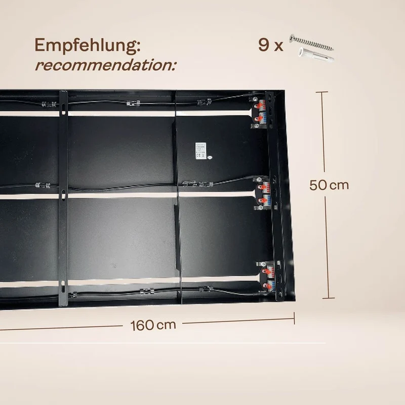 s.luce Echos Esstischleuchte 8-flammig 160cm 2-reihig Ø 18/25cm