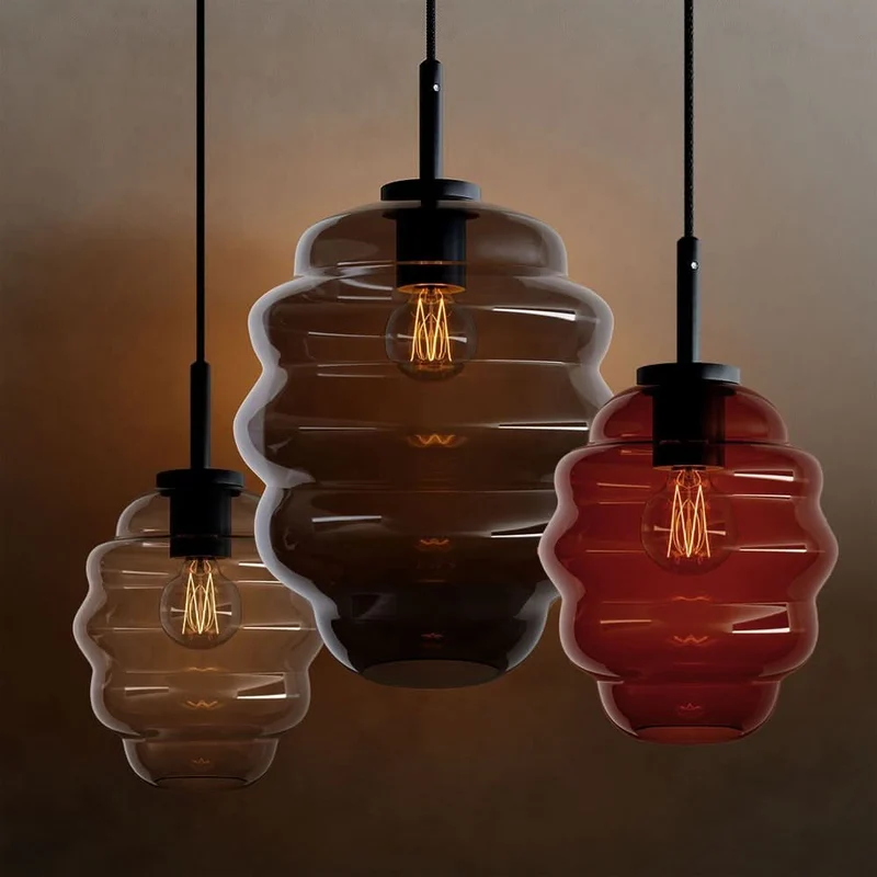 s.luce Echos Esstischleuchte 5-flammig 160cm Baldachin Ø 18cm