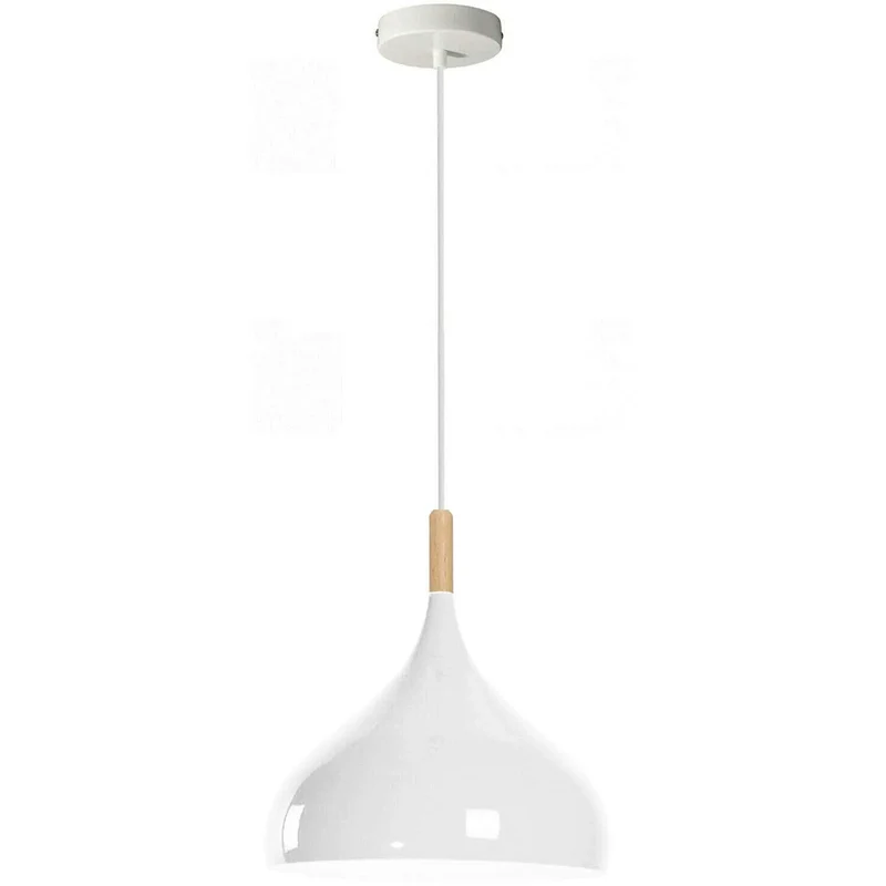 Skandinavische Pendelleuchte aus Holz & Metall Moderne Kücheninsel E27 ~3796