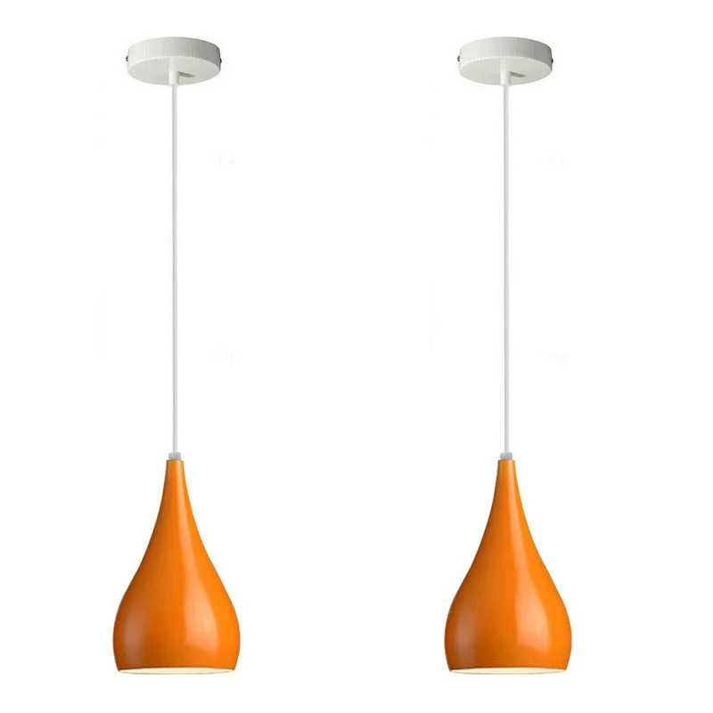 Pendelleuchte 2er Set - Moderne Tränenform Hängelampe Esstisch ~3911