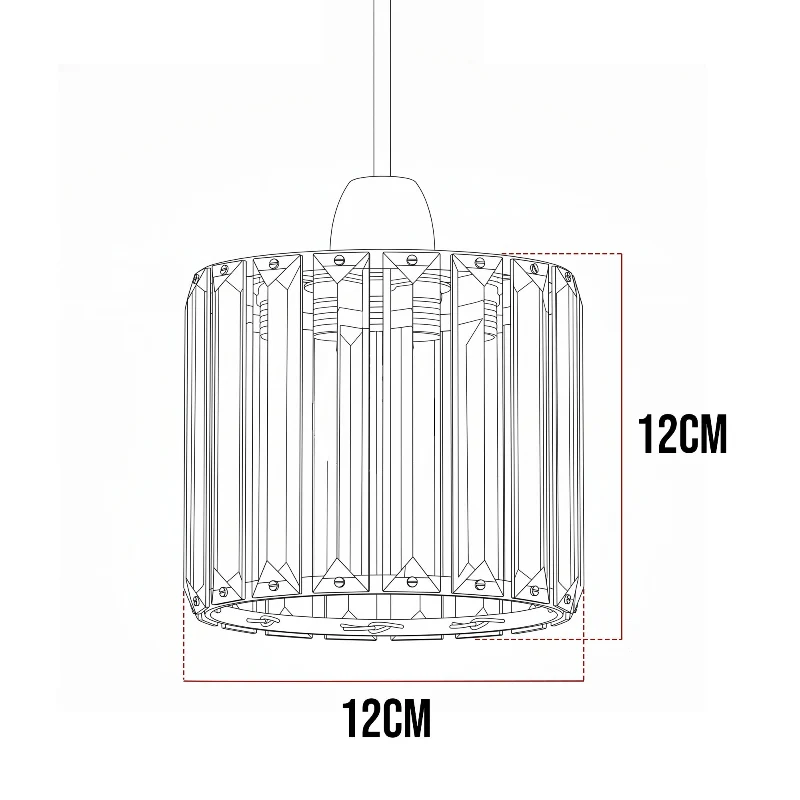 Kristallglas Lampenschirm Easyfit Kronleuchter LEDSONE ~3881