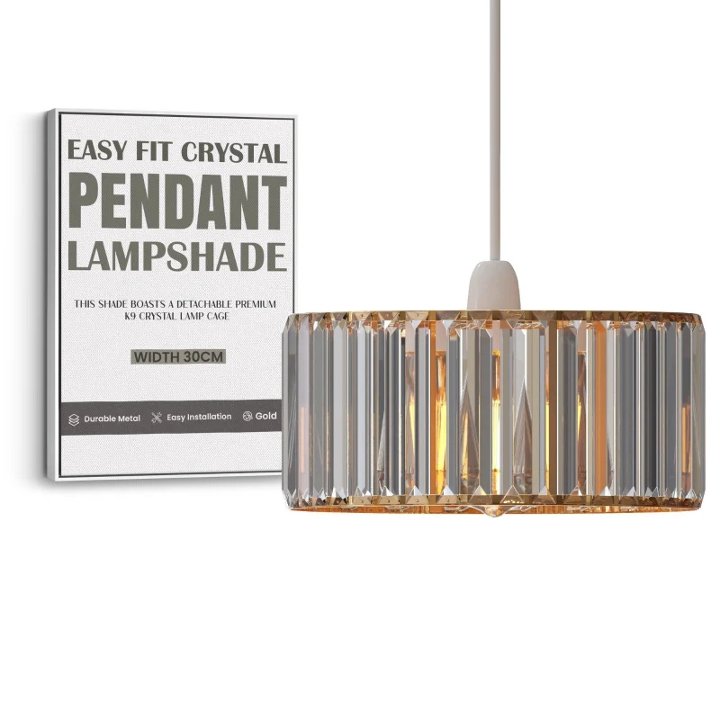 Kristallglas Lampenschirm Easyfit Kronleuchter LEDSONE ~3881