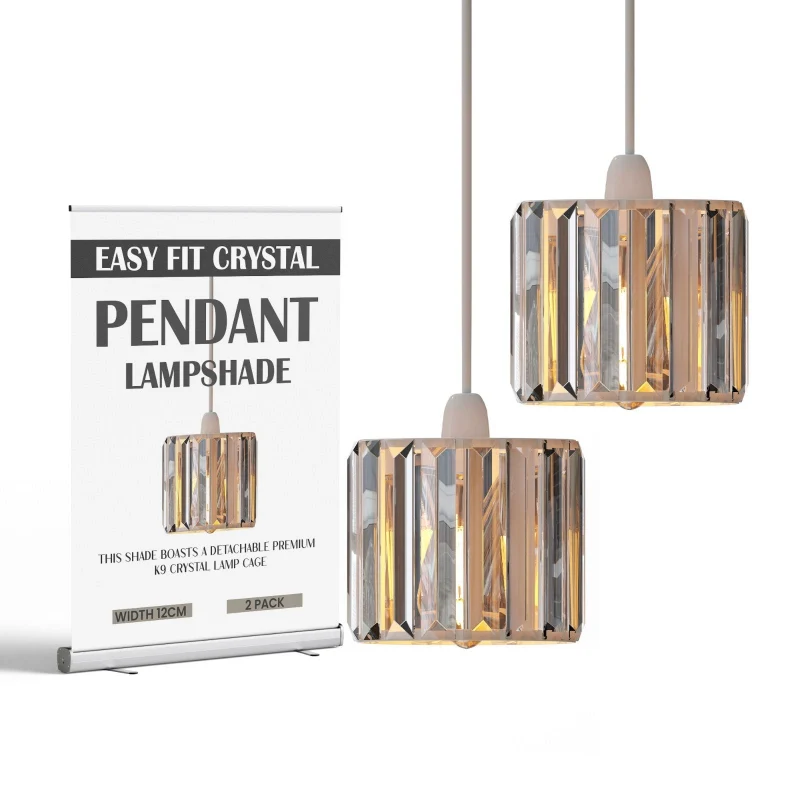 Kristallglas Lampenschirm Easyfit Kronleuchter LEDSONE ~3881