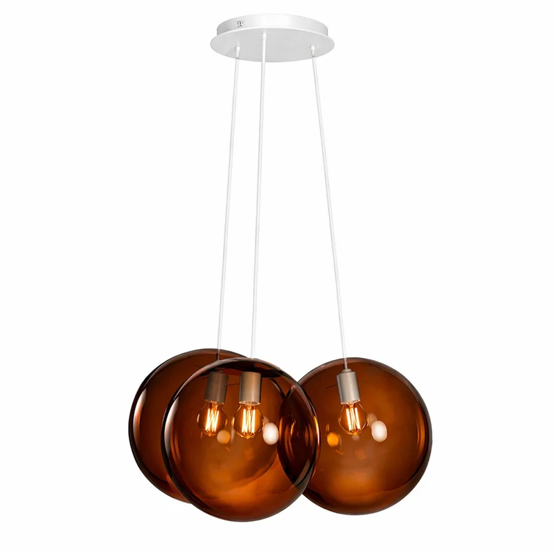 s.luce Orb Cluster Glas-Hängelampe 3-flammig 3x20cm