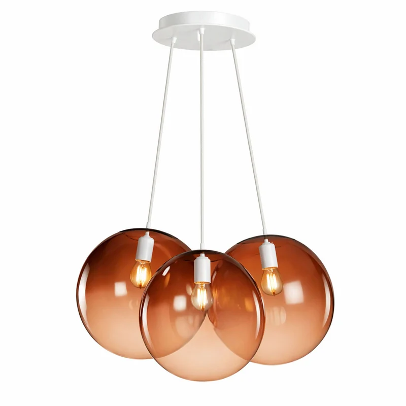 s.luce Orb Cluster Glas-Pendelleuchte 3-flammig 3x30cm