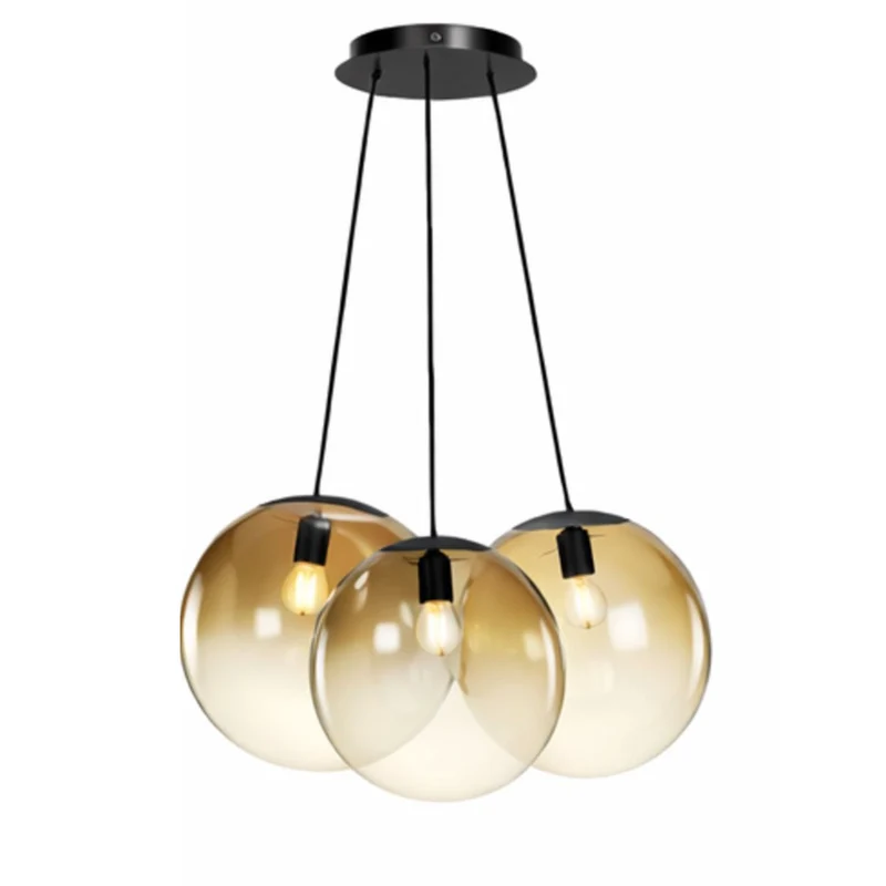 s.luce Orb Cluster Glas-Pendelleuchte 3-flammig 3x30cm