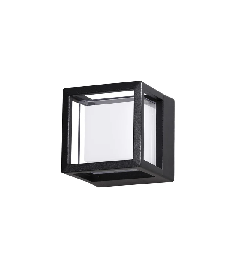 Agosto LED Außenwandleuchte Quadratisch Schwarz IP54