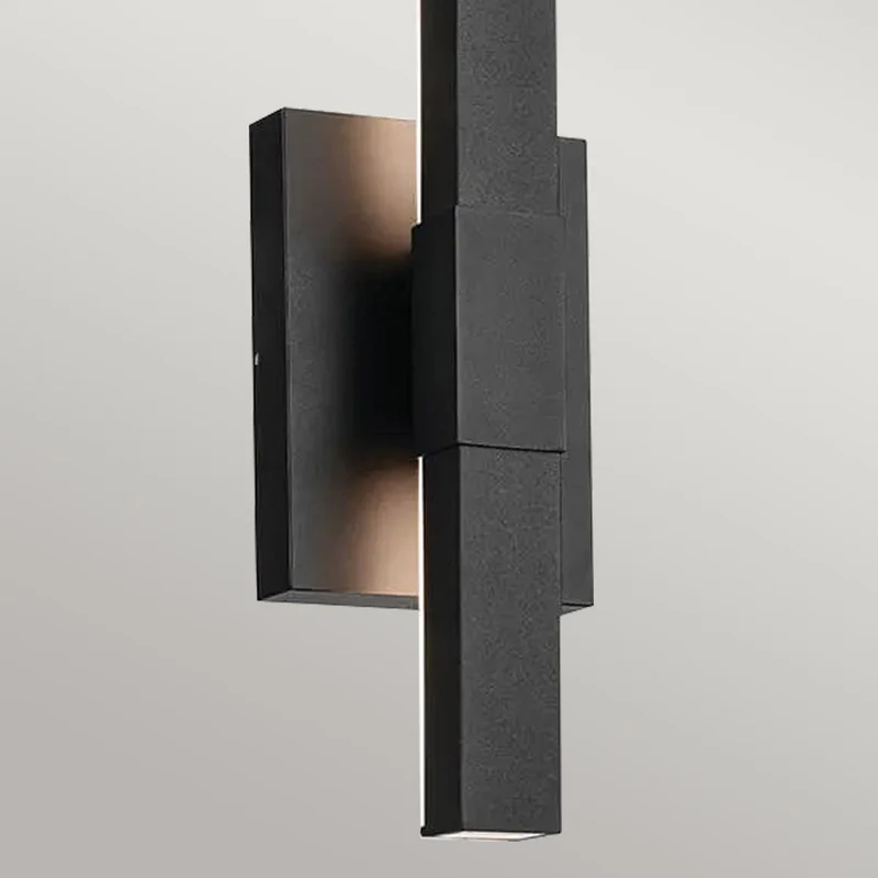 LED-Außenwandleuchte Nocar Schwarz 13x9cm