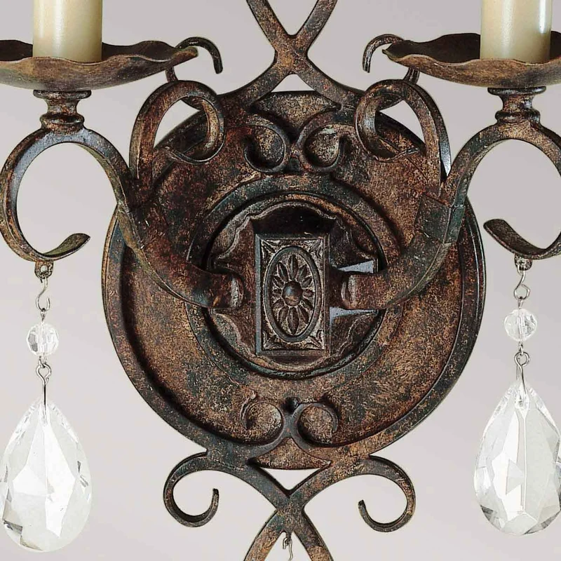 Wandleuchte Chateau 2-flammig Bronze Ø 23cm