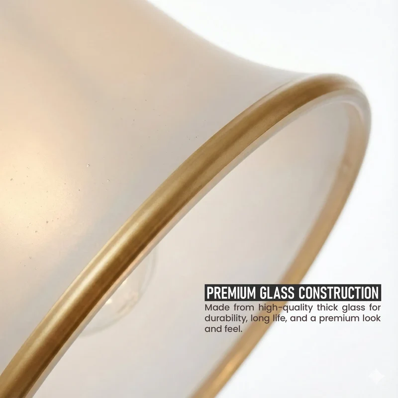 Glocke Glas Lampenschirm Weiß | E27 Opalglas Bistro Ersatzschirm ~3694