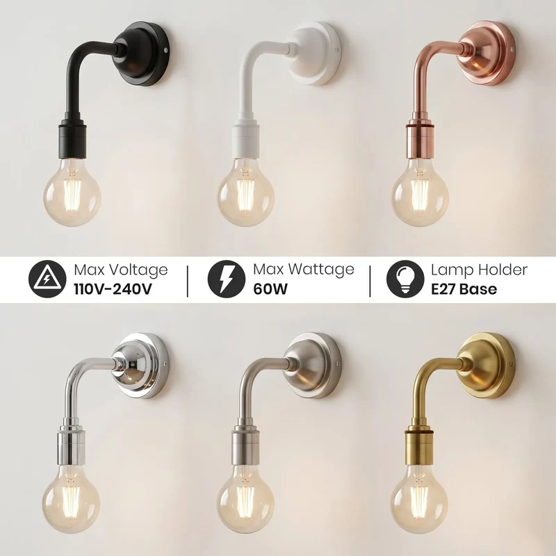 Industrie Wandleuchte E27 G95 LED Winkelarm Retro Wandlampe~3893