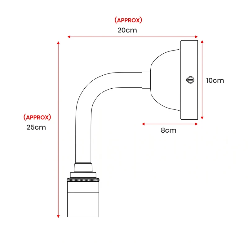Industrie Wandleuchte E27 G95 LED Winkelarm Retro Wandlampe~3893