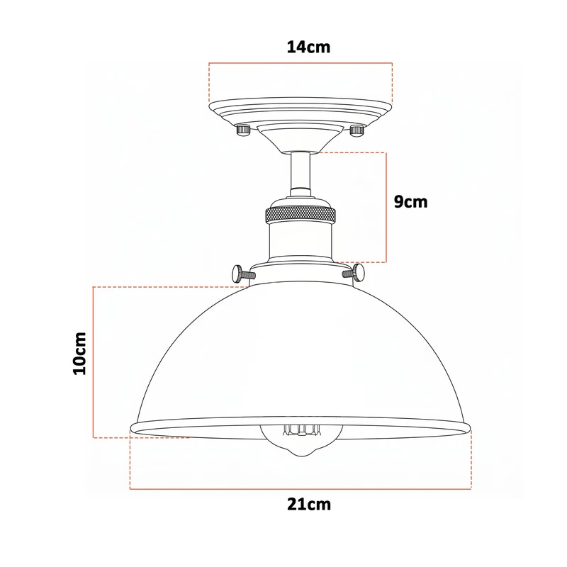 Industrial Contemporary Deckenleuchte E27 Vintage Deckenlampe ~3892