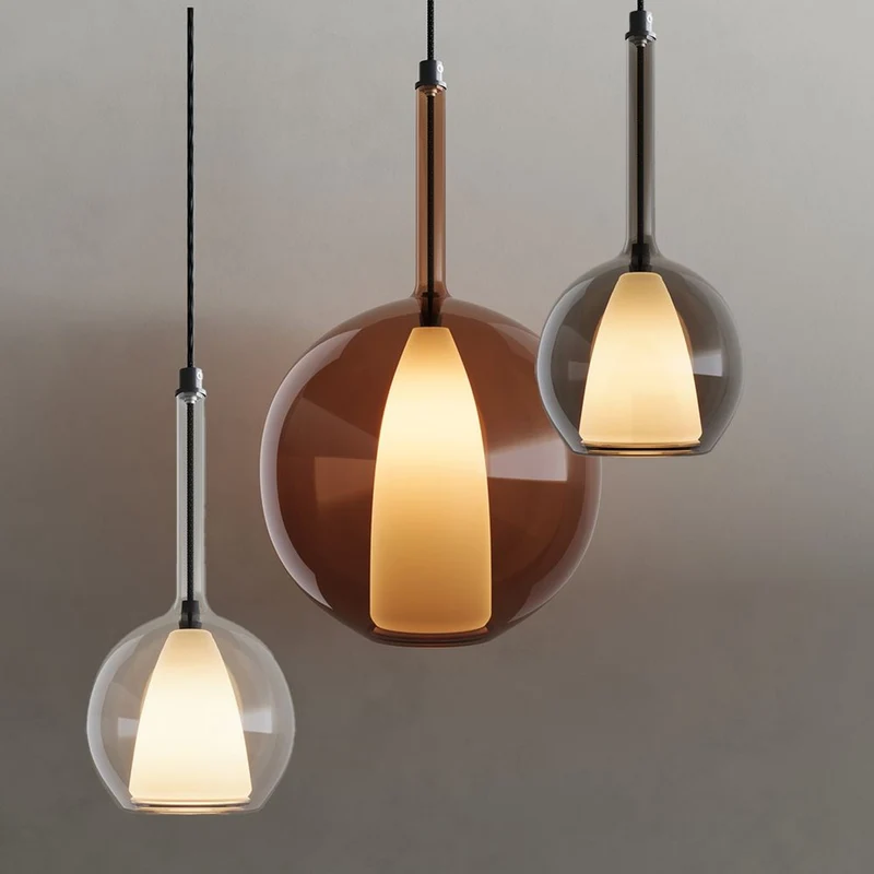 s.luce Belluna Cluster Glas-Pendelleuchte 7-flammig