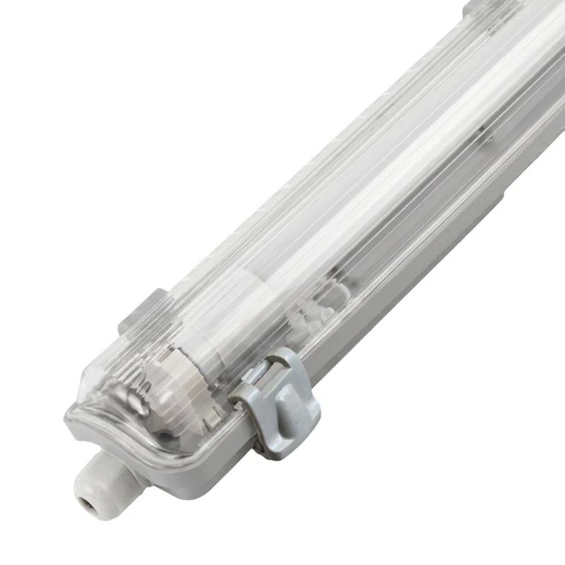 LED Wannenleuchte 120 cm, inkl 1x18W LED-Röhren T8, 4000K, IP65, IK08