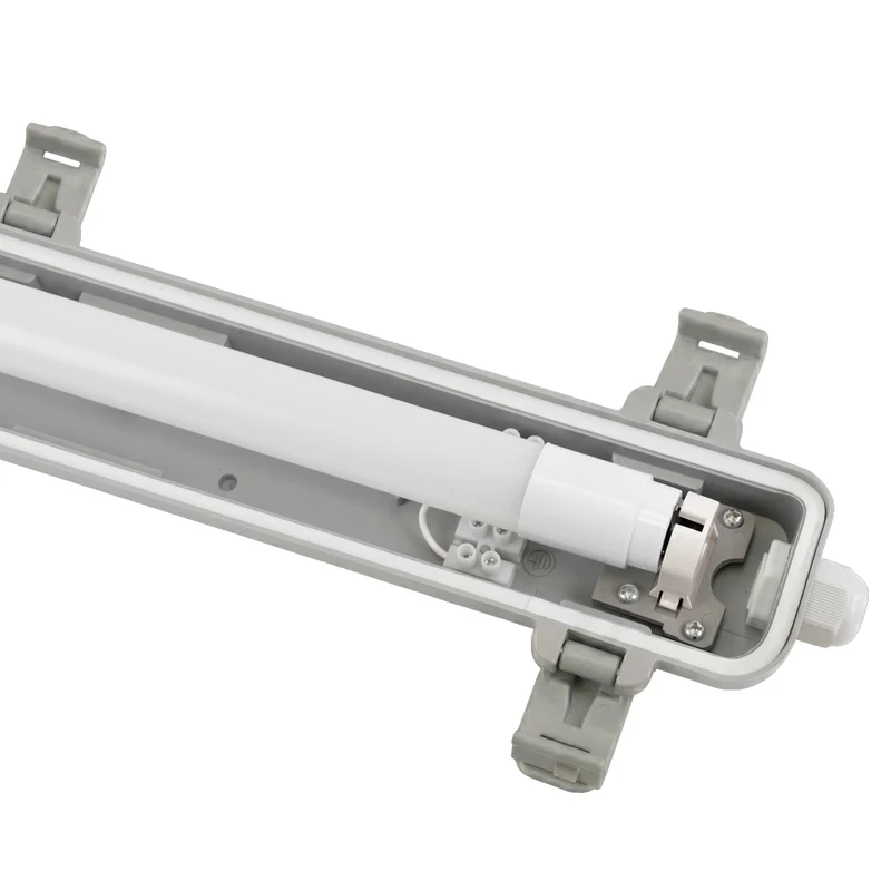 LED Wannenleuchte 120 cm, inkl 1x18W LED-Röhren T8, 4000K, IP65, IK08