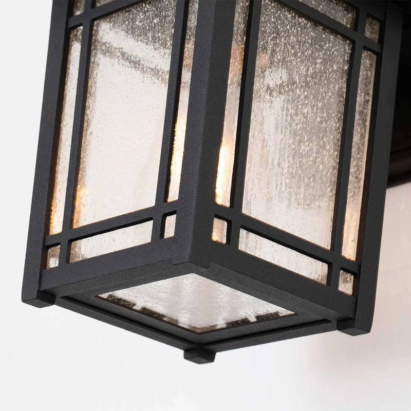 Außen-Wandlaterne Cedar Point 1-flammig IP44 Schwarz Ø15cm