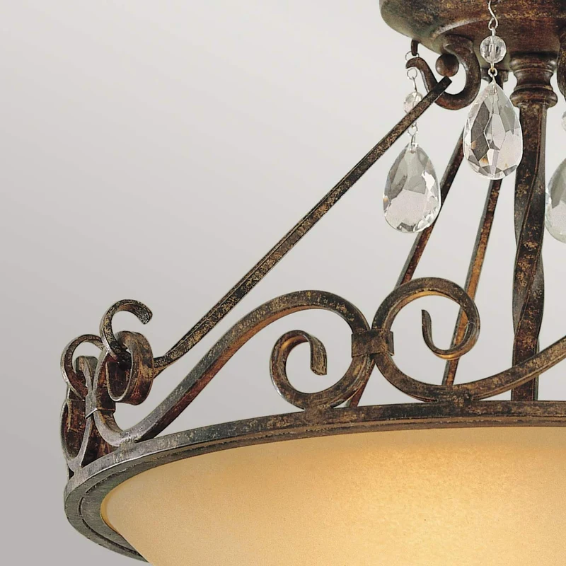 Deckenleuchte Chateau 2-flammig Bronze Ø 39cm